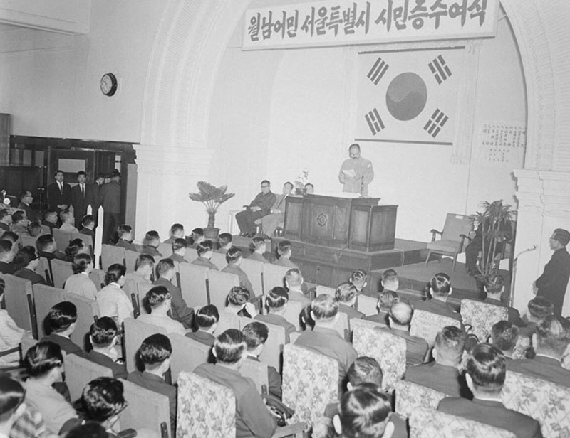 김상돈서울시장월남어민서울특별시시민증수여식참석연설