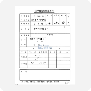 영화진흥법 공포(안)(제53회), 1995, 총무처, BG0001754(14-1)