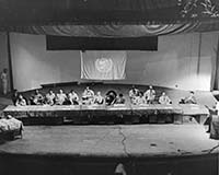 대구에서 열린 유엔한국위원회 회의에 참석한 위원들 모습 