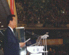 2002 FIFA 월드컵™ 개막을 선언하고 있는 김대중 대통령