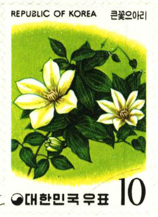 화초 시리즈(10원:큰꽃으아리)