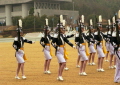 공군사관학교의 여성생도들의 의장대 사열