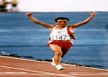 황영조 제25회 바르셀로나 올림픽 마라톤 우승자 골인 사진
