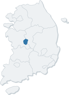 대전 지역 지도