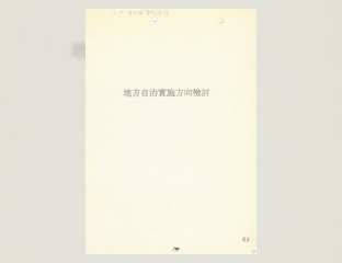 지방자치 실시 방향 검토