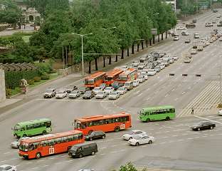 개편된 버스 운행 모습