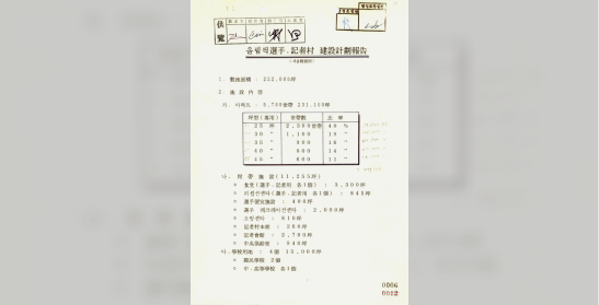 올림픽선수·기자촌 건설계획 보고