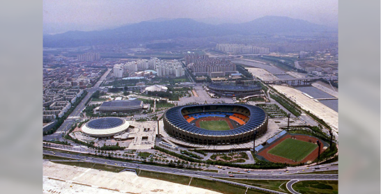 1986년 잠실종합운동장 전경