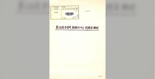 제24회 올림픽 유치에 따른 문제점 검토