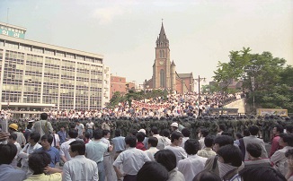 6월 민주항쟁 당시 명동성당