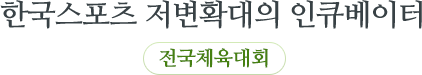 한국스포츠 저변확대의 인큐베이터  전국체육대회