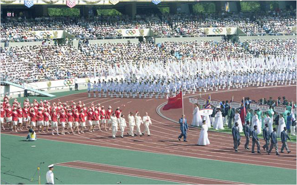 제24회 서울올림픽 개회식 선수단 입장모습(1988년)
