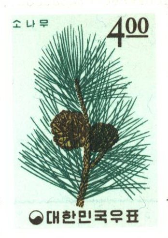 식물우표(4원:소나무)