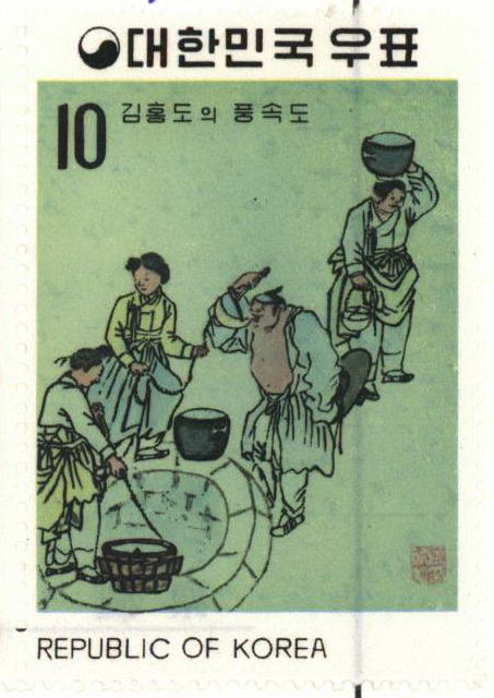 명화 시리즈(10원:김홍도의 풍속도)