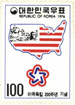 미국 독립 200주년 기념(미국 본토 지도)