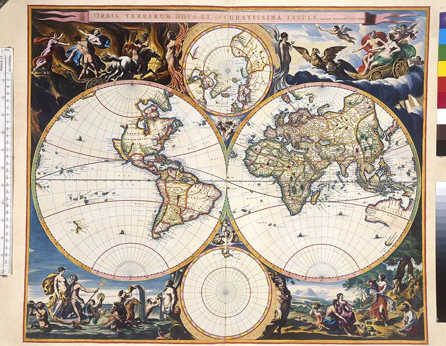 반 데르 헴 지도

17세기 네덜란드 변호사 반 데르 헴(Laurens Van der Hem, 1621-1678)이 모은 2,500쪽의 전집(50권)으로, 지리정보·지도제작 수준을 보여주는 기록물.
